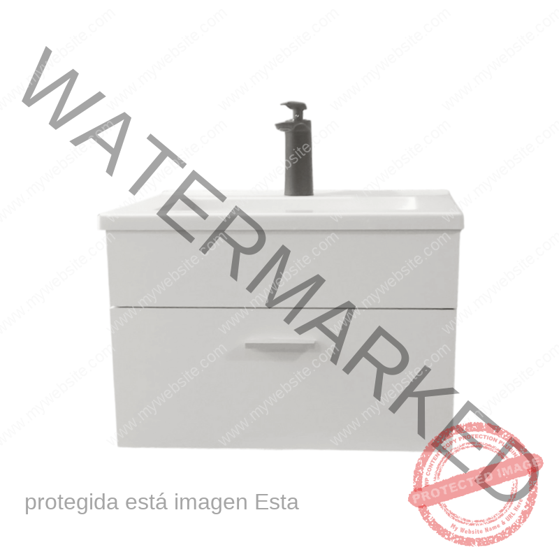 Vanitory Colgante Melamina Blanco - Medidas: Alto 40 cm, Ancho 60 cm, Prof. 47 cm