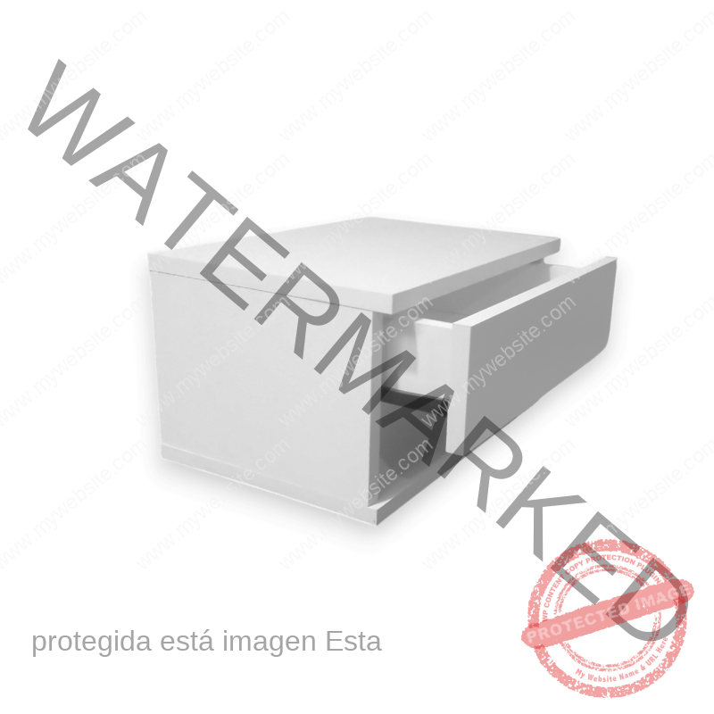 Mesa De Luz Blanca - Medidas: Alto 25 cm, Ancho 43 cm, Prof. 30 cm