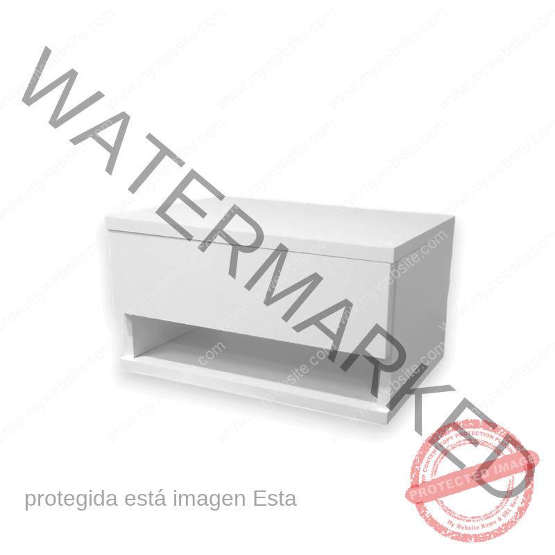 Mesa De Luz Blanca - Medidas: Alto 25 cm, Ancho 43 cm, Prof. 30 cm