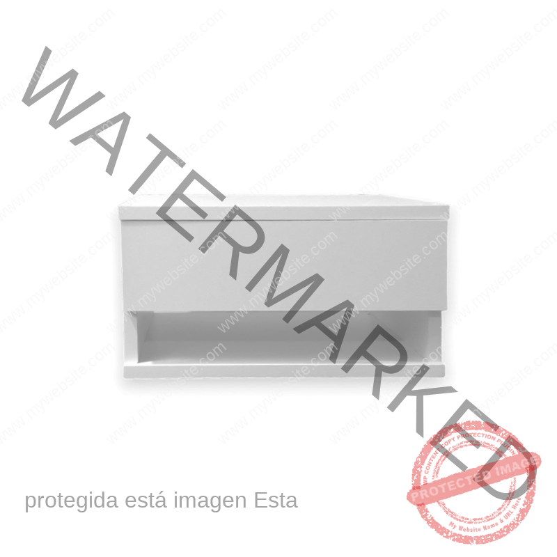Mesa De Luz Blanca - Medidas: Alto 25 cm, Ancho 43 cm, Prof. 30 cm